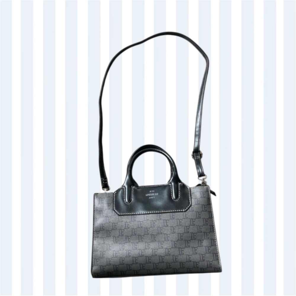 Vintage London Fog Logo Mini Baguette Handbag EUC